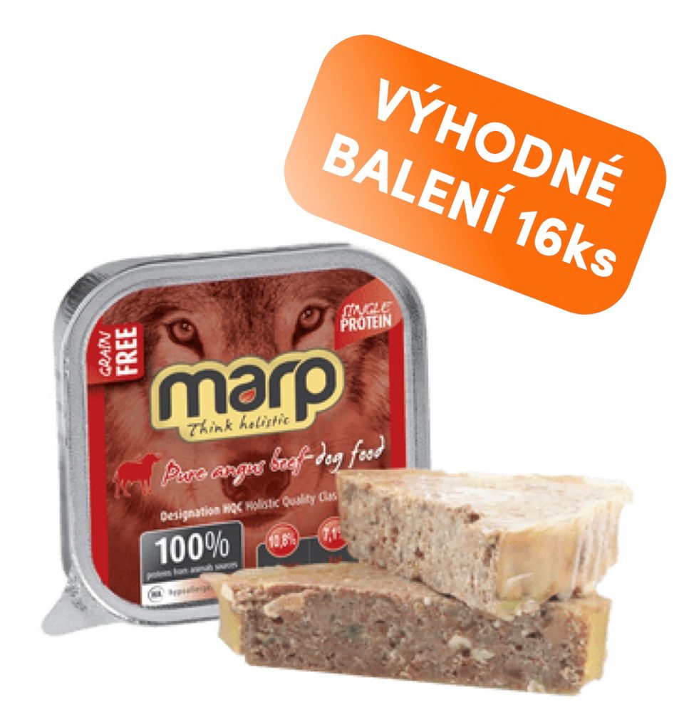 Marp Holistic Marp Angus Beef vanička pro psy s hovězím 16x100g