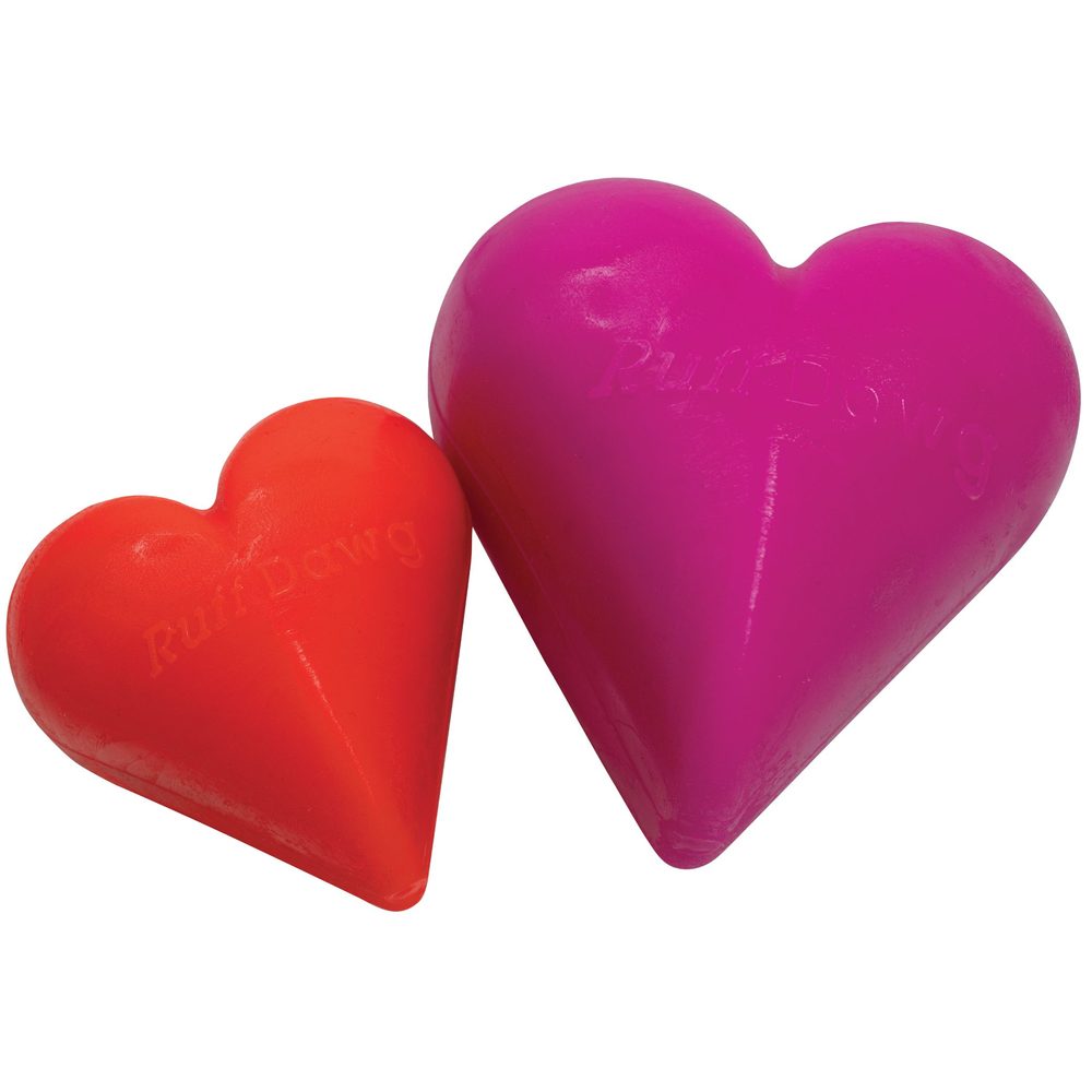 Ruff Dawg nezničitelná hračka pro psy srdce 10,16cm pro velké psy nad 18 kg - Zelená