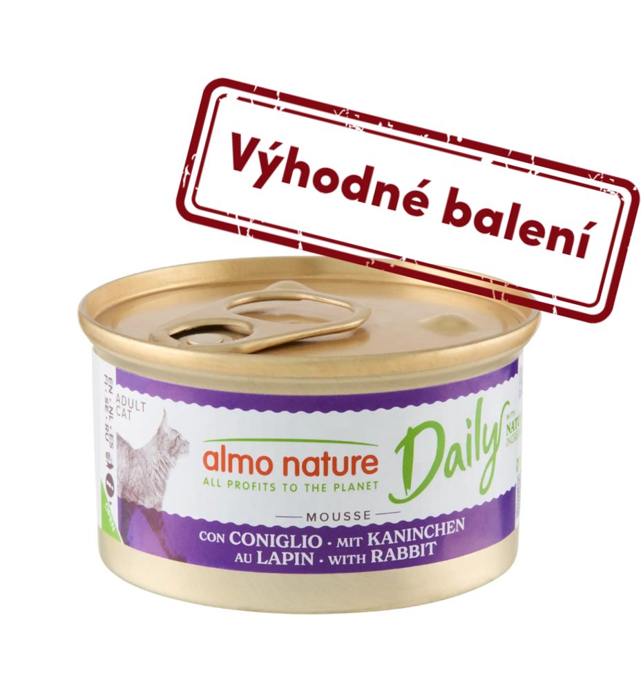 Almo Nature Daily Menu - Pěna s králíkem 85g výhodné balení 24ks