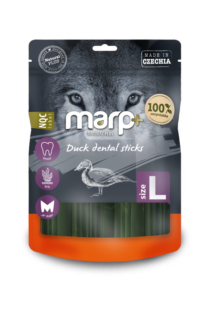Marp Natural Plus - kachní dentální tyčinky s kelpou L