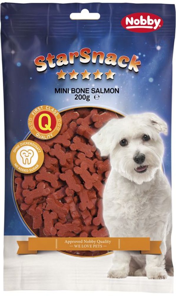 Nobby StarSnack Mini Bones Salmon kostičky 200g