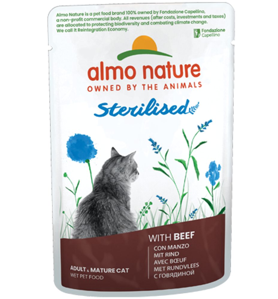 Almo Nature Holistic Sterilised - Hovězí 70g EXP 06/2025 SLEVA 20%