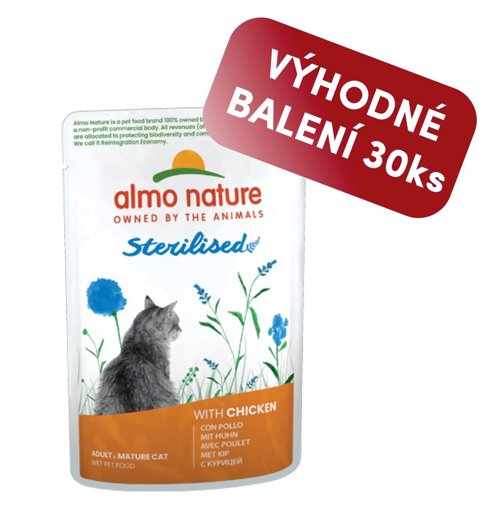Almo Nature Holistic Sterilised s kuřetem 70g výhodné balení 30ks