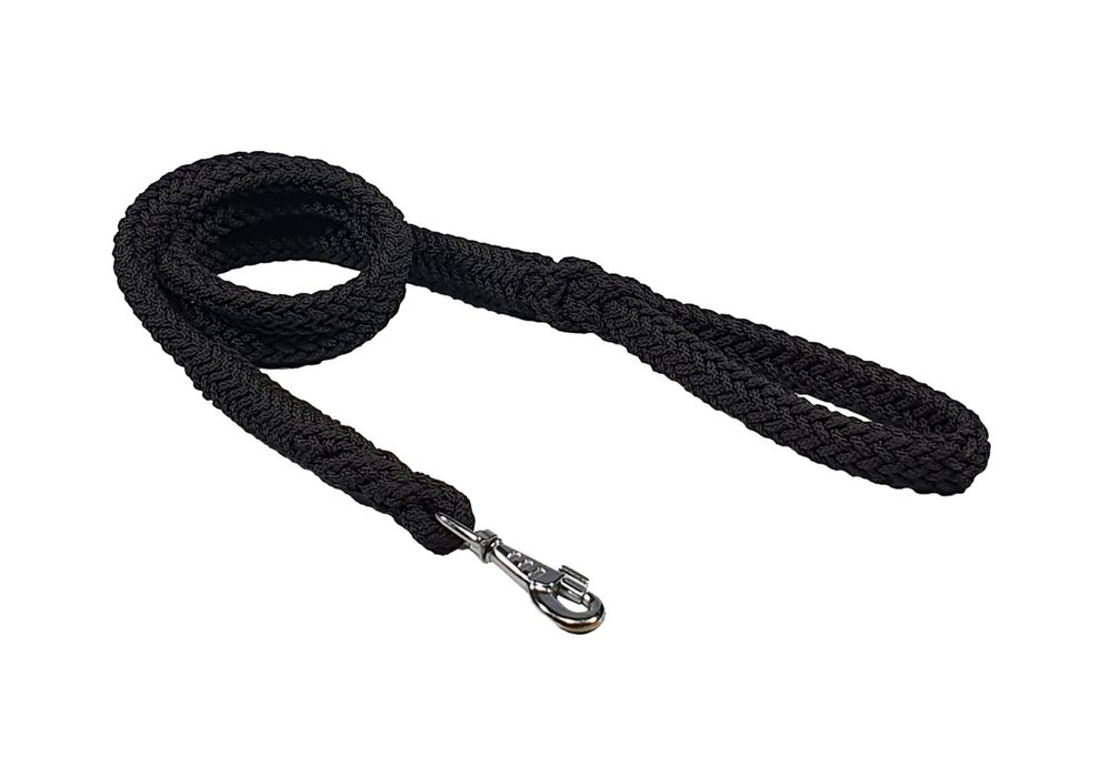 BAFPET Lanové pletené vodítko HUGO - Černá