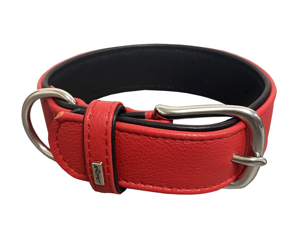 BAFPET Kožený obojek EXCLUSIVE - Červená