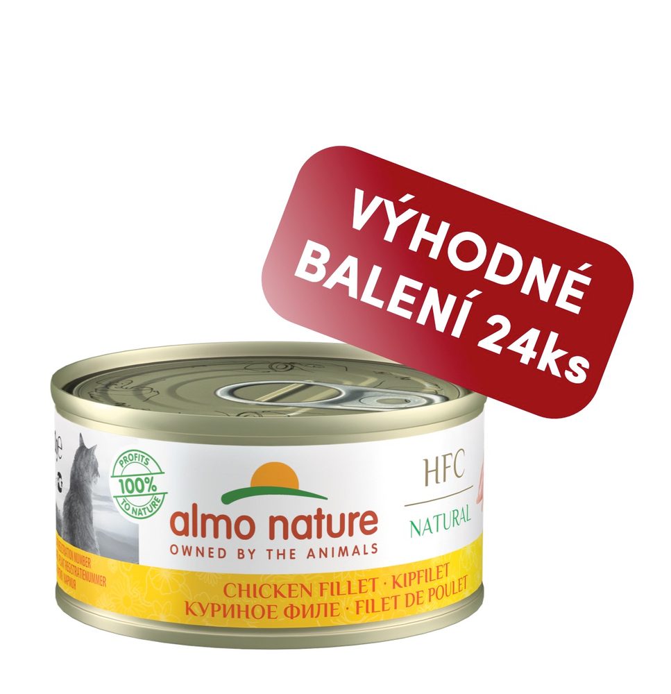 Almo Nature HFC - Kuřecí filet 70g výhodné balení 24ks