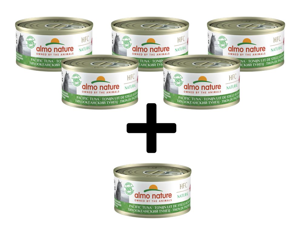 Almo Nature HFC Natural - Pacifický tuňák 70g 5+1 ZDARMA