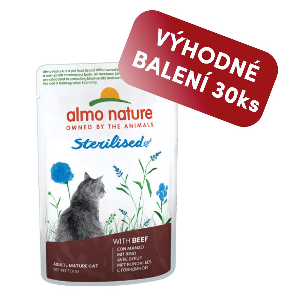 Almo Nature Holistic Sterilised - Hovězí 70g výhodné balení 30ks