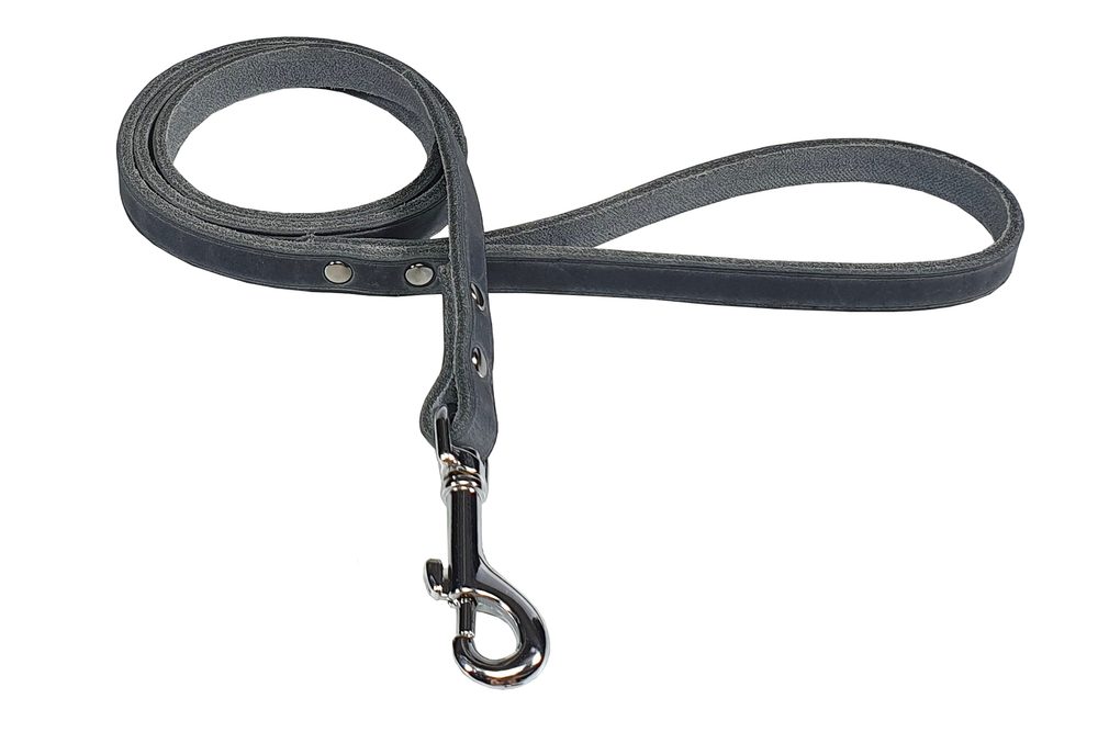 BAFPET Vodítko z maštěné kůže ZUBR - Šedá