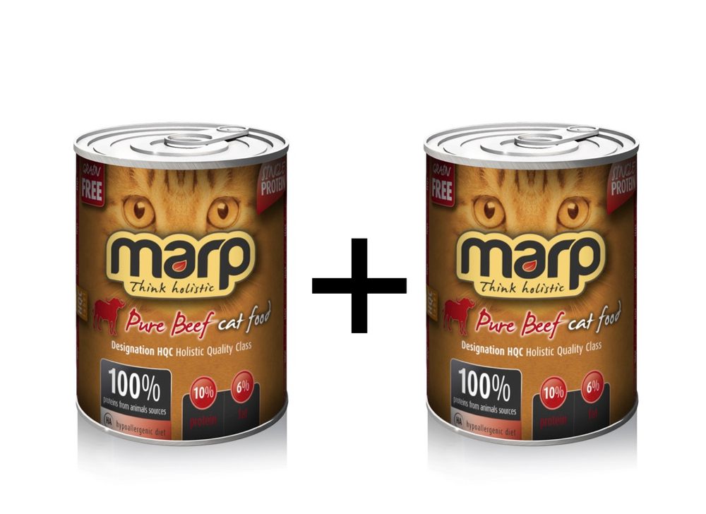 Marp Holistic Marp Beef konzerva pro kočky s hovězím 400g exp 05/2024 1+1 ZDARMA