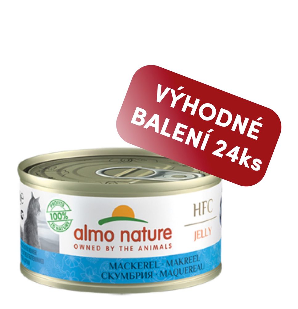 Almo Nature HFC Jelly - Makrela 70g výhodné balení 24ks