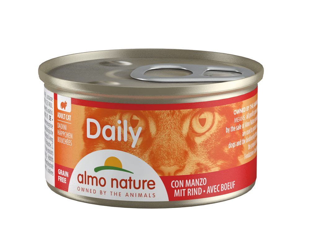 Almo Nature Daily Menu WET CAT - Kousky s hovězím 85g