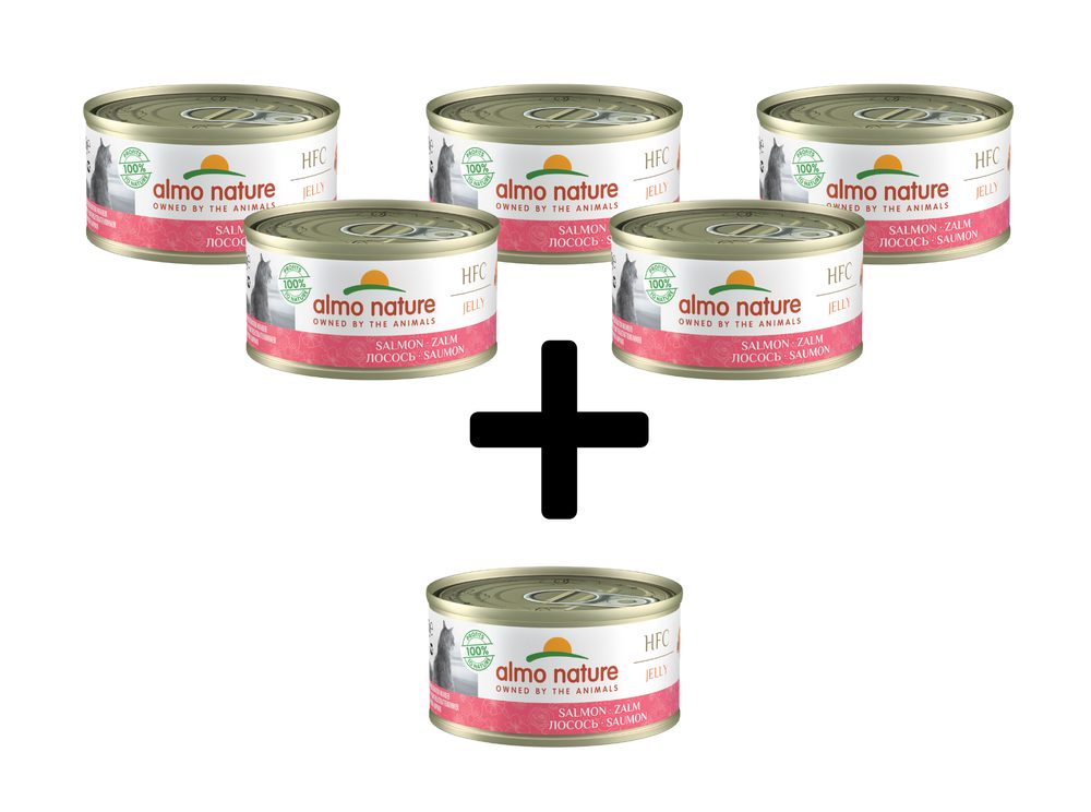 Almo Nature HFC Jelly - Losos 70g 5+1 ZDARMA