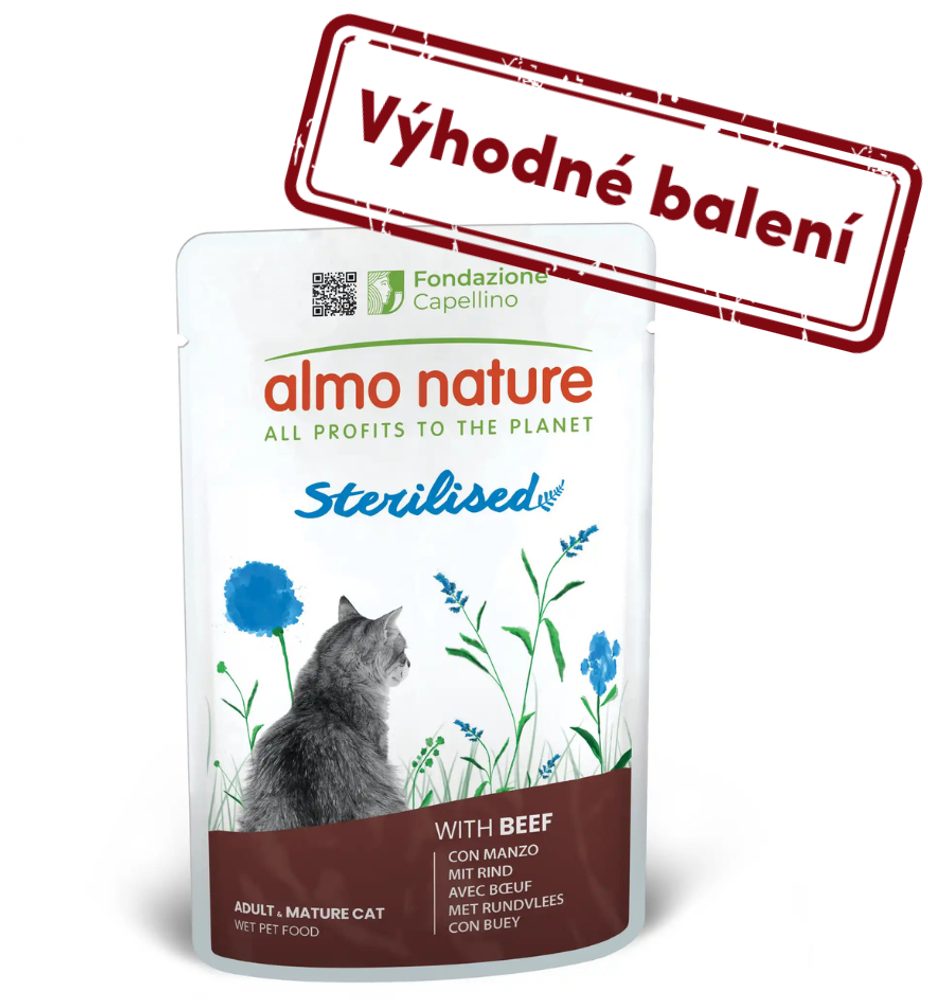 Almo Nature Holistic Sterilised - Hovězí 70g výhodné balení 30ks