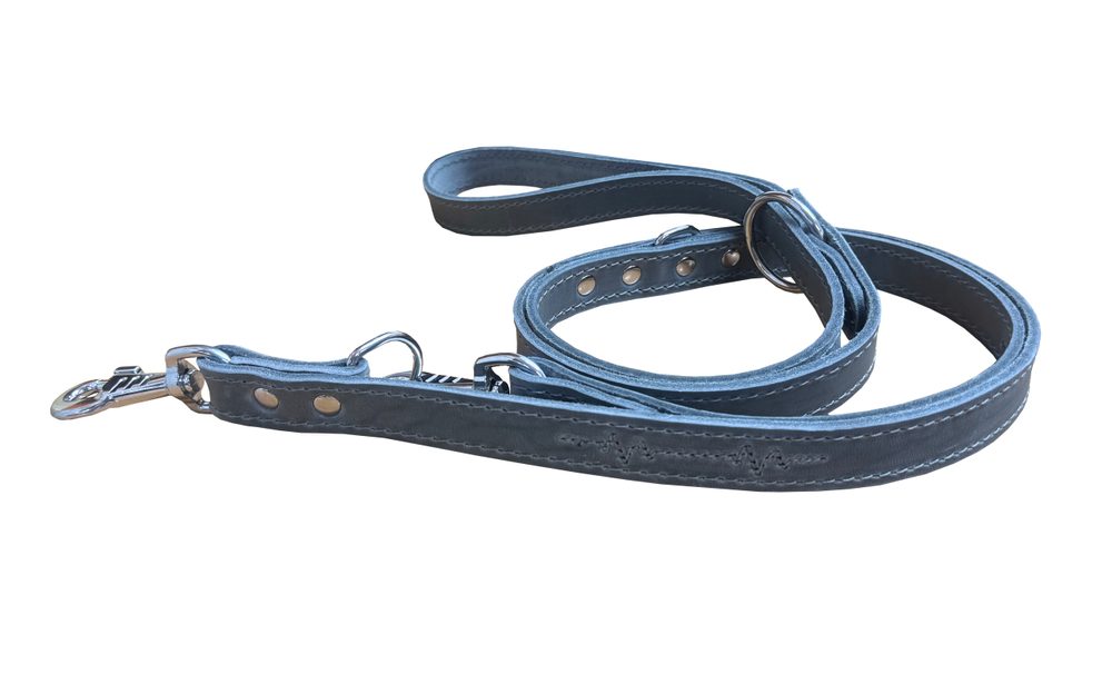 BAFPET Kožené přepínací vodítko EKG - Šedá