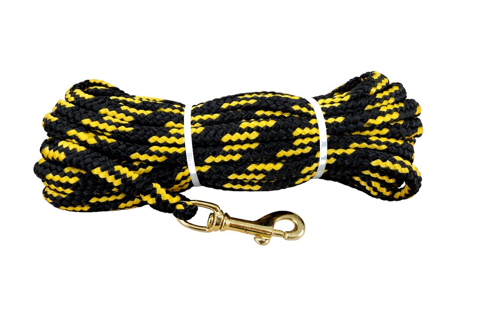 BAFPET Stopovací vodítko z dutého lana - Černo-žlutá