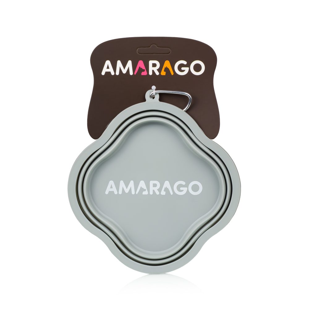 Amarago silikonová skládací miska 1000ml - šedá