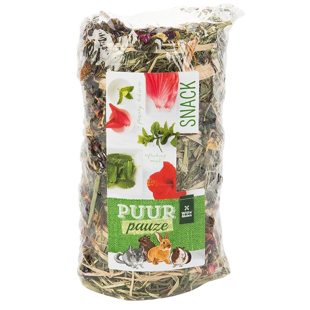 Witte Molen PUUR PUUR pauze drobný savec - senná rolka, ibišek+máta 200 g