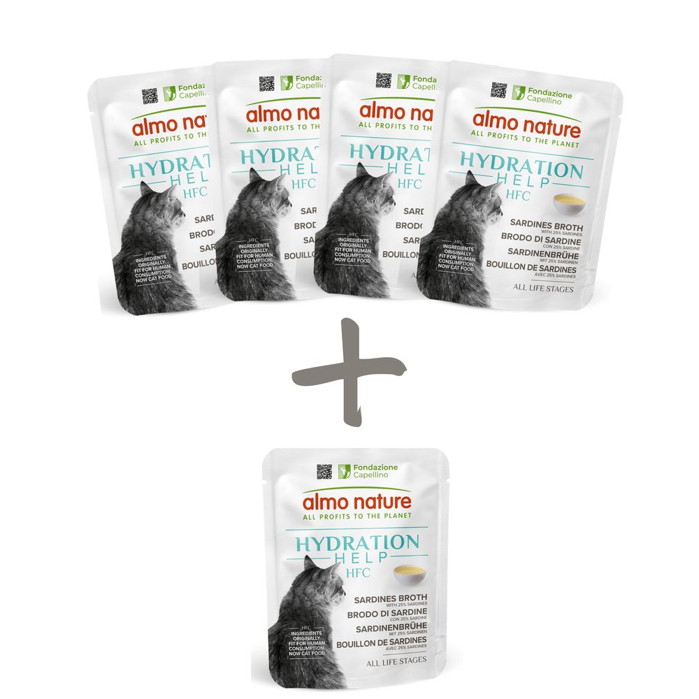 Almo Nature HFC Hydratační kapsička - sardinkový vývar s filety 50g 4+1 ZDARMA