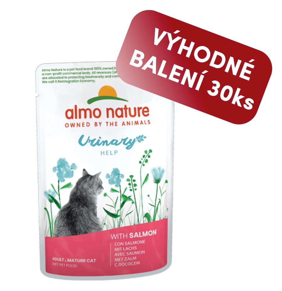 Almo Nature Holistic Urinary Help - Losos 70g výhodné balení 30ks