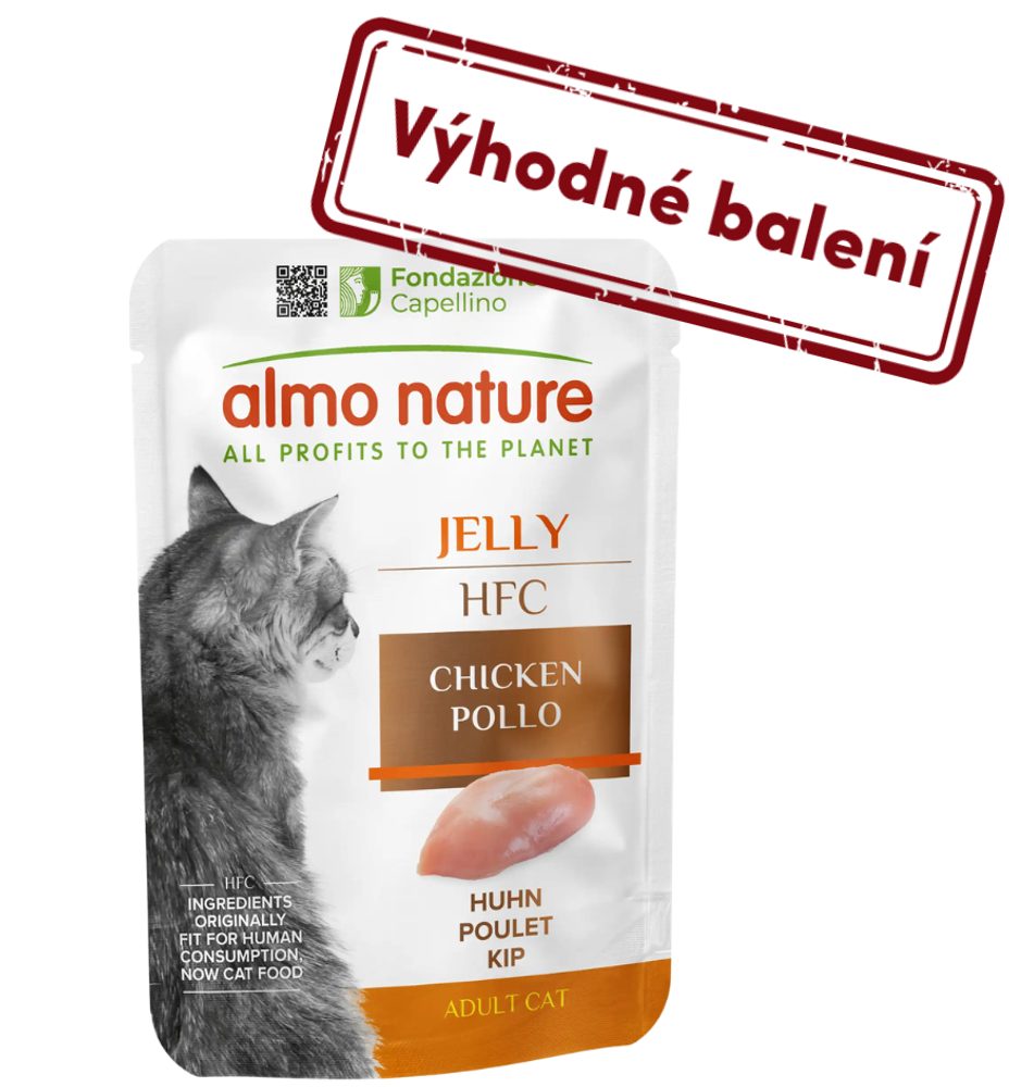 Almo Nature HFC Jelly - Kuřecí prsa v želé 55g výhodné balení 24ks