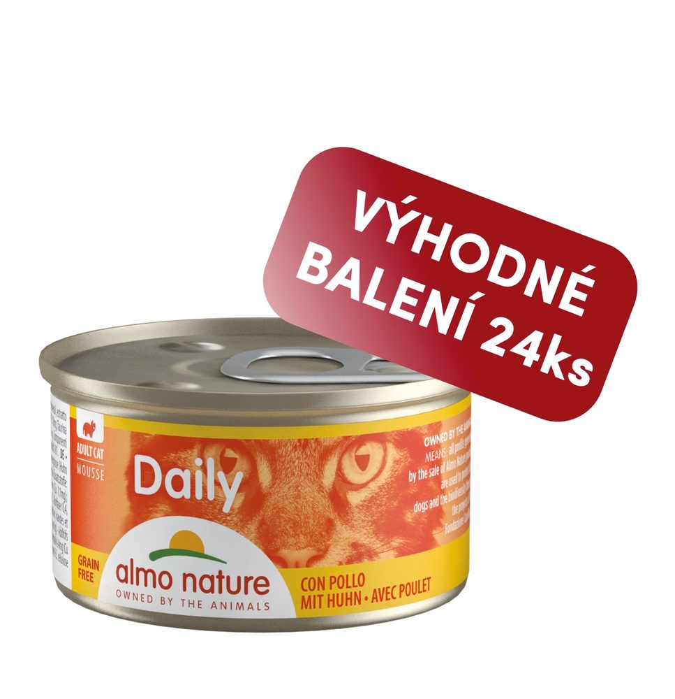 Almo Nature Daily Menu WET CAT - Pěna s kuřetem 85g výhodné balení 24ks