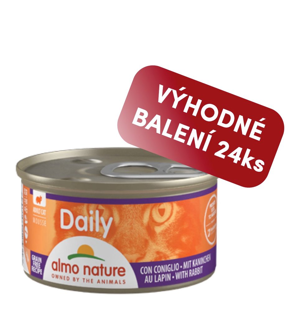 Almo Nature Daily Pěna s králíkem 85g výhodné balení 24ks