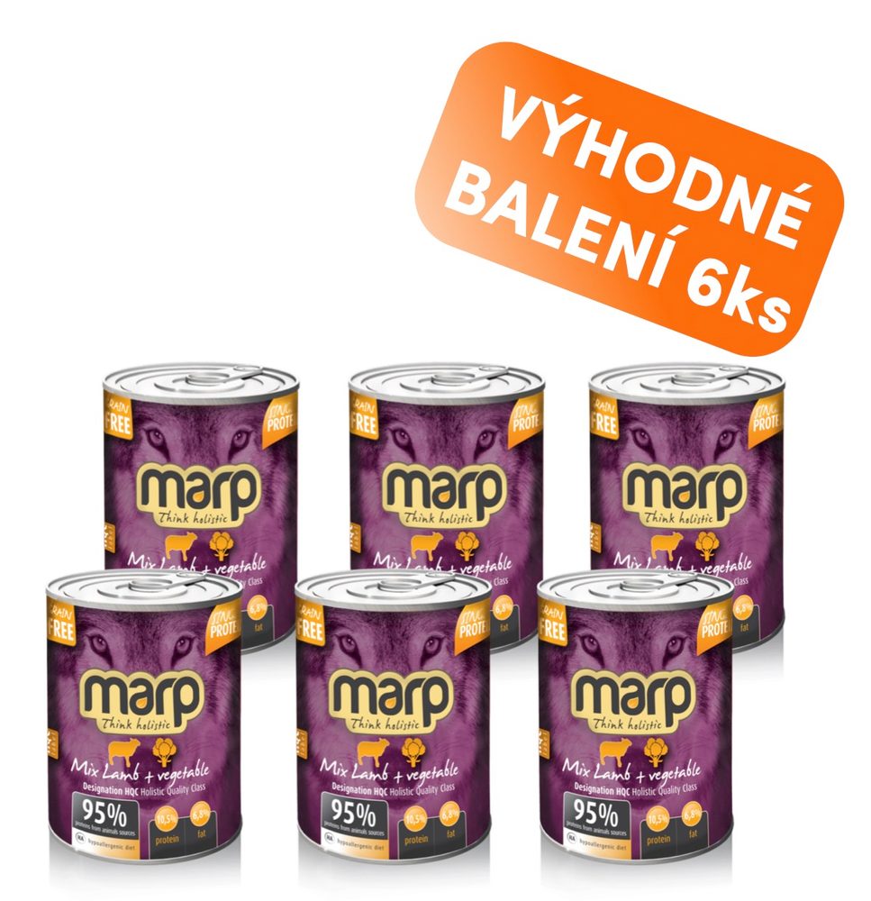 Marp Holistic Marp Mix konzerva pro psy jehně+zelenina 6x400g