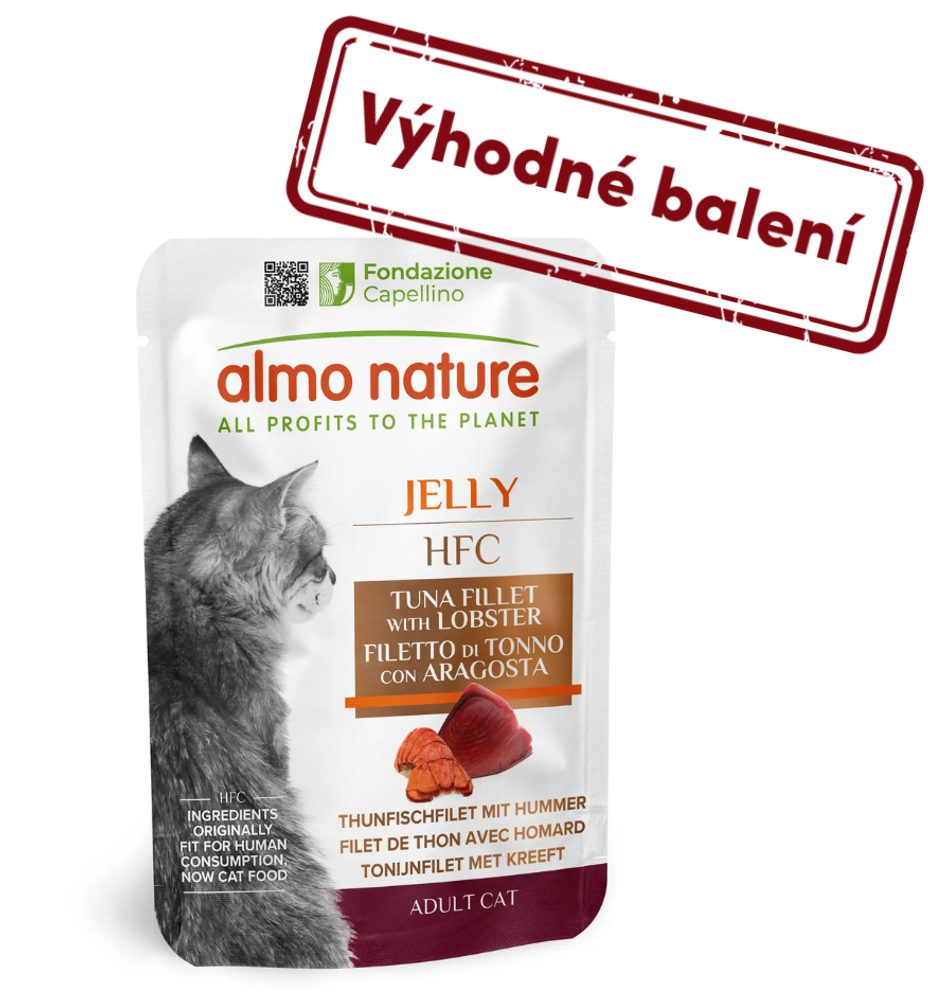 Almo Nature HFC Jelly - Filet z tuňáka a humr 55g výhodné balení 24ks
