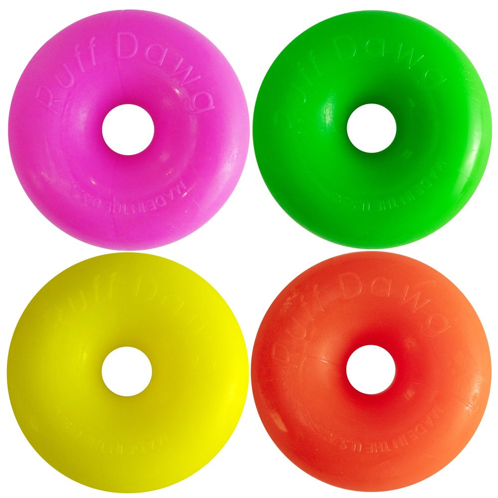 Ruff Dawg nezničitelná hračka pro psy donut 11,5cm - Oranžová