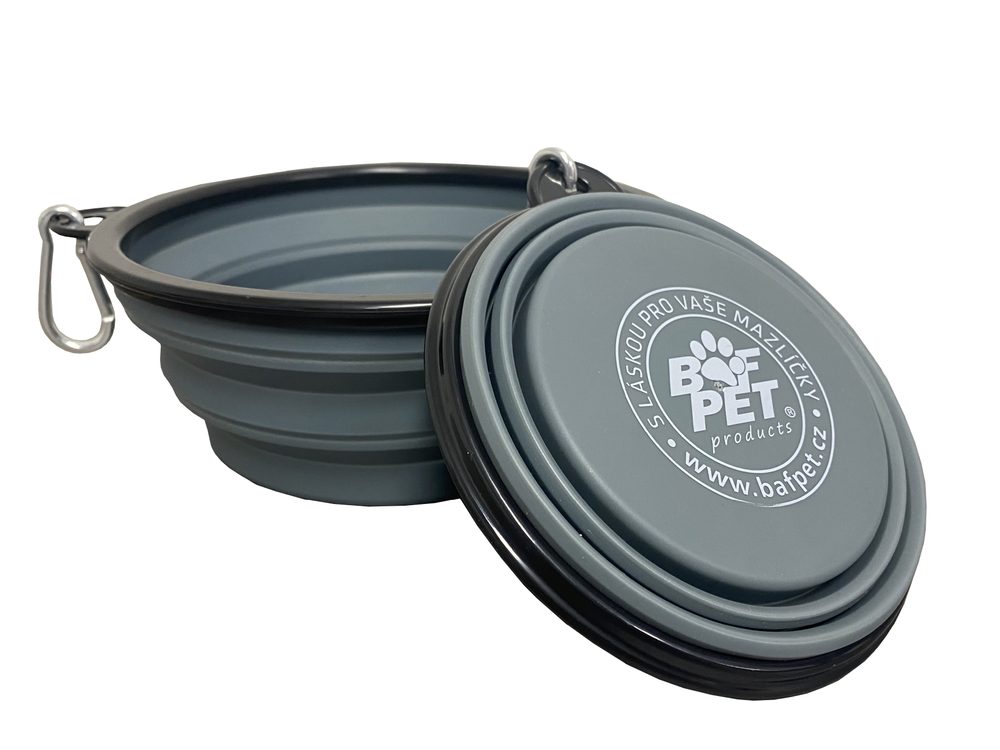 BAFPET Cestovní miska - Šedá