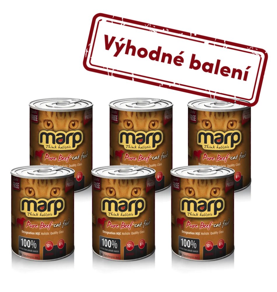 Marp Holistic Marp Beef konzerva pro kočky s hovězím 6x400g