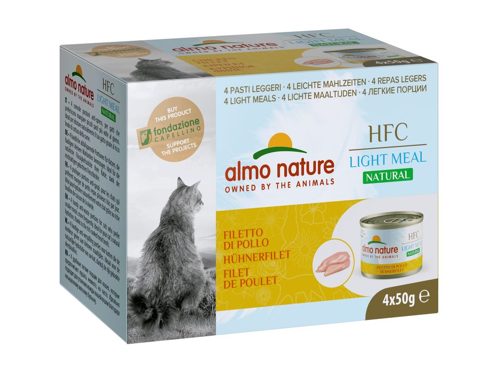 Almo Nature HFC Natural Light Meal Cat Megapack kuřecí filet 4x50g exp 02/2024 SLEVA 30%