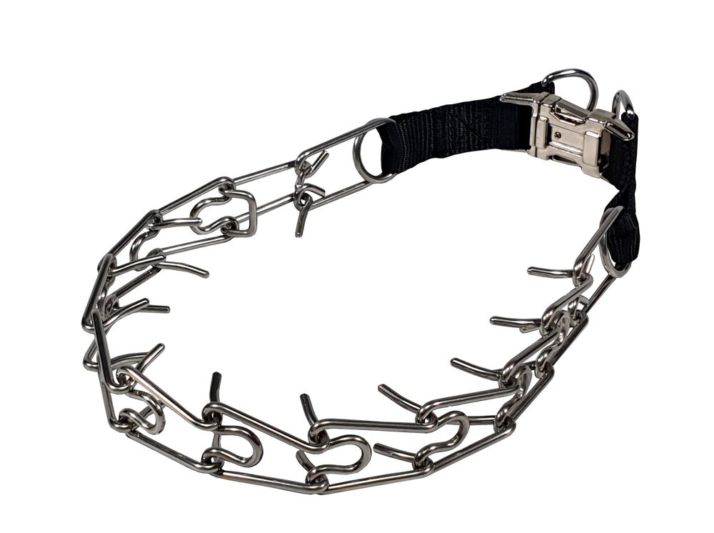 BAFPET Obojek OSTNÁČ, kovová přezka - Stříbrná