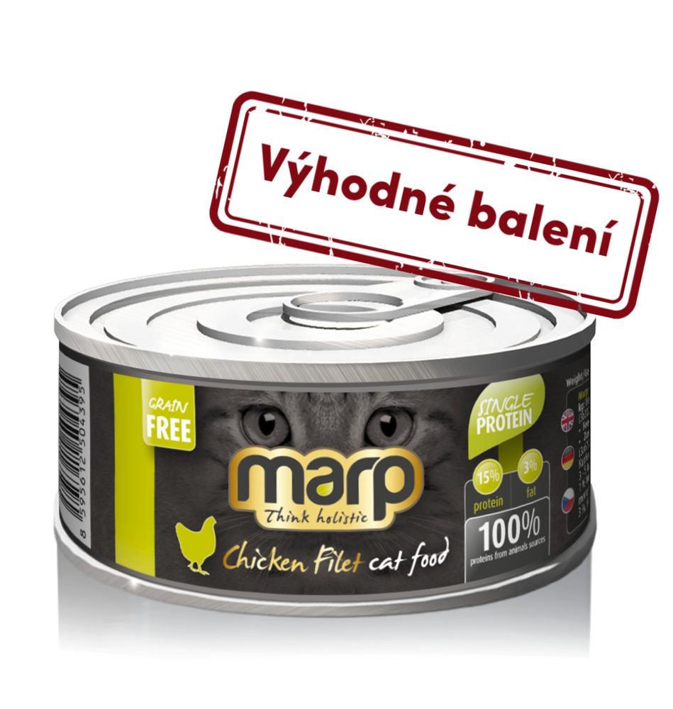 Marp Holistic Marp Chicken Filet konzerva pro kočky s kuřecími prsy 12x70g