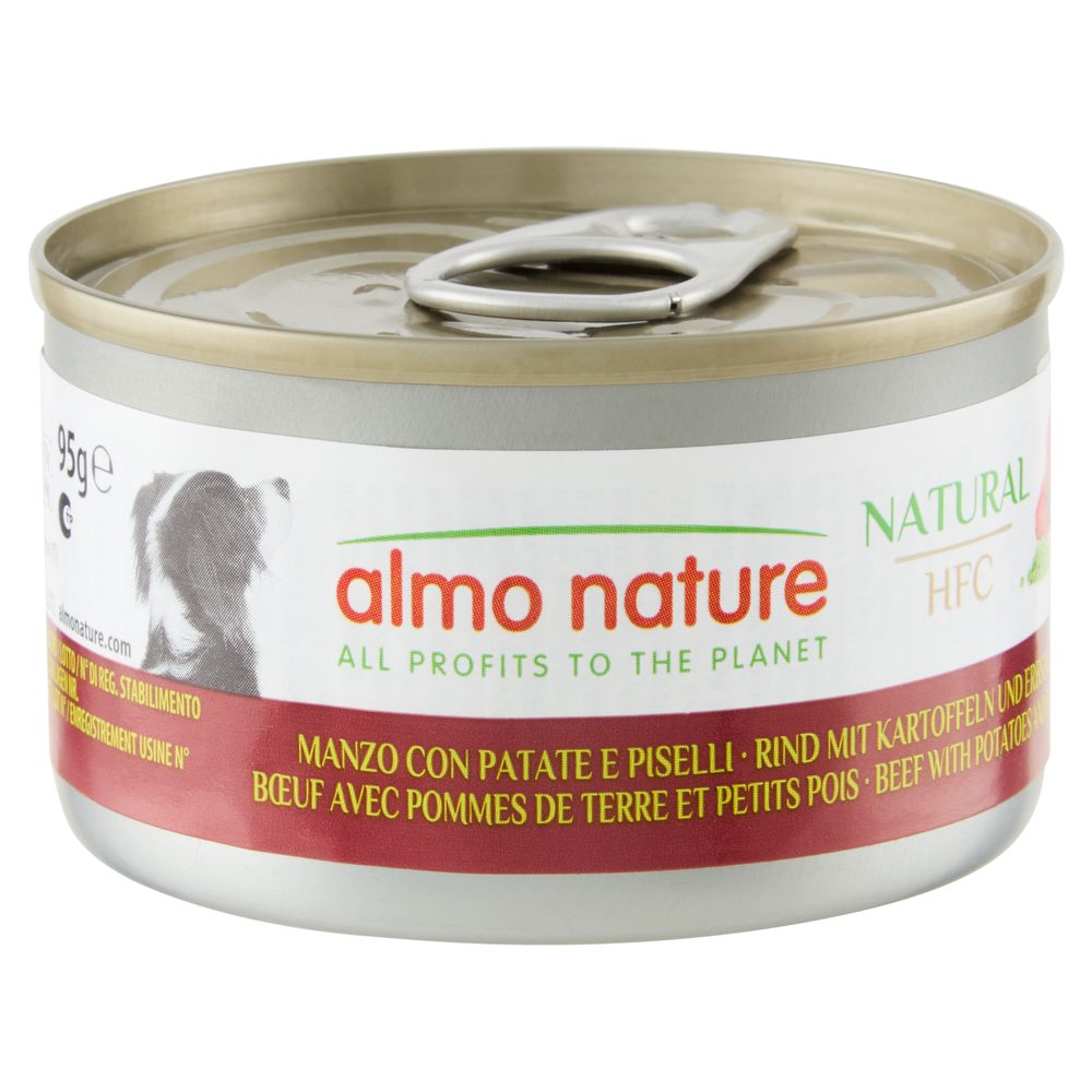Almo Nature HFC Natural - Hovězí s bramborem a hráškem 95g