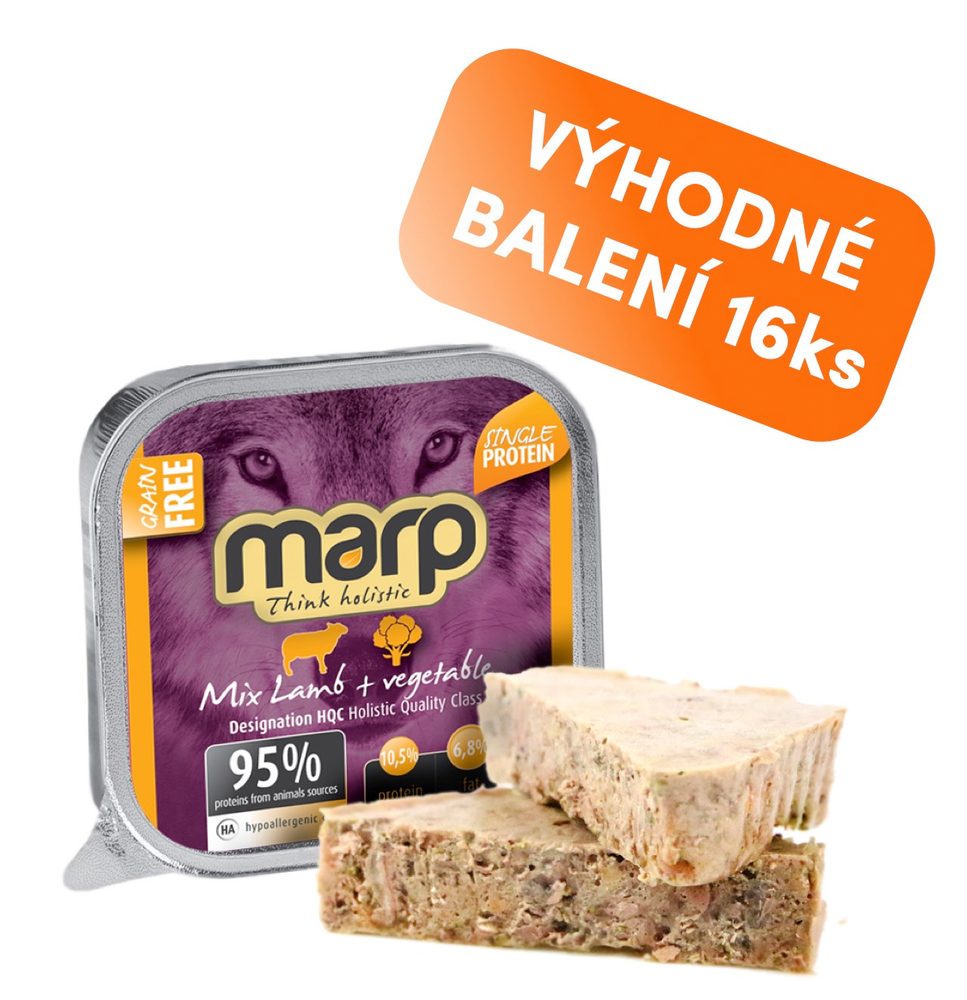Marp Holistic Marp Mix vanička pro psy jehně+zelenina 16x100g