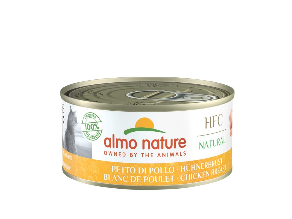 Almo Nature HFC Natural Kuřecí prsa 150g EXP 10/2025 SLEVA 30%