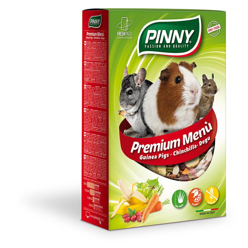 Pinny premium menu morče, činčila, degu 800g