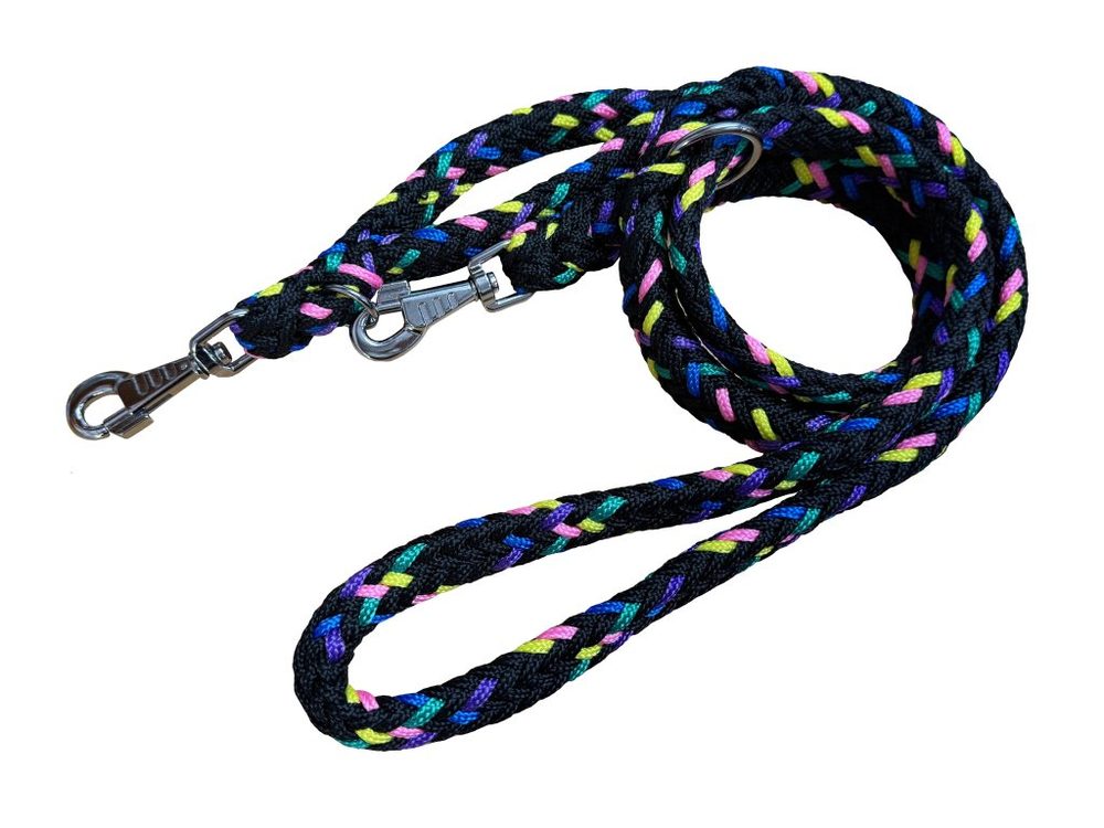 BAFPET Lanové přepínací vodítko pletené HUGO - Fosfor - 20mm x 240cm