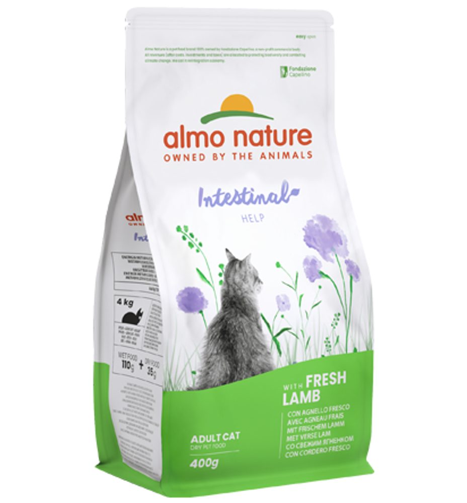 Almo Nature Intestinal Help – podporuje zažívání, s čerstvým jehnětem 400g