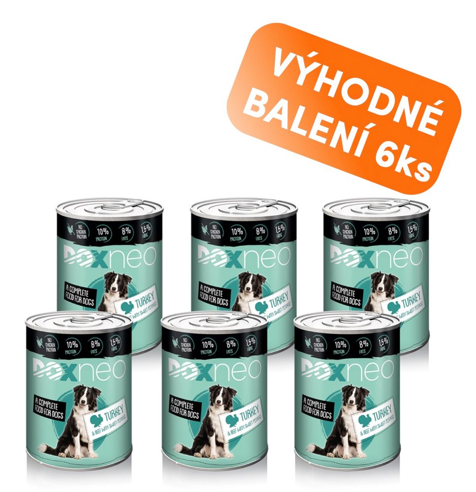 Doxneo Turkey konzerva pro psy s krůtou 6x400g