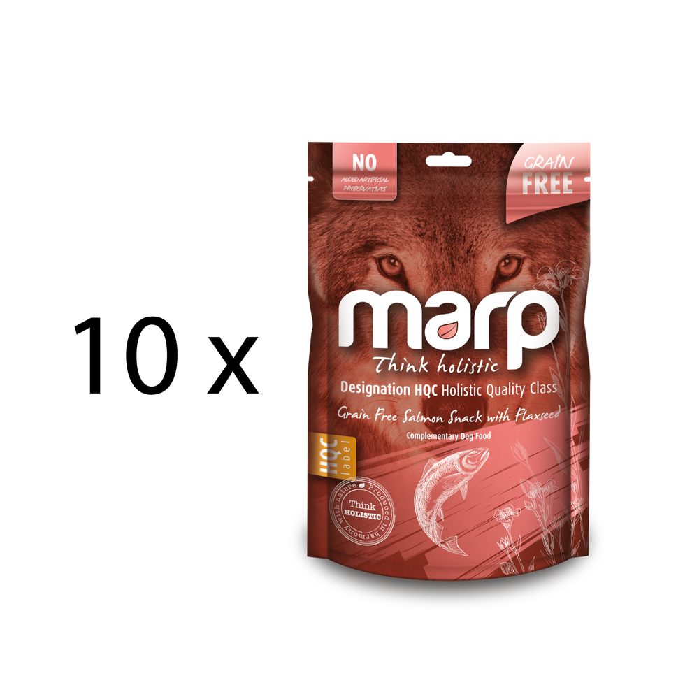 Marp Holistic – Lososové pamlsky se lněným semínkem bez obilovin 10x150g Marp Holistic – Lososové pamlsky se lněným semínkem bez obilovin 10x150g