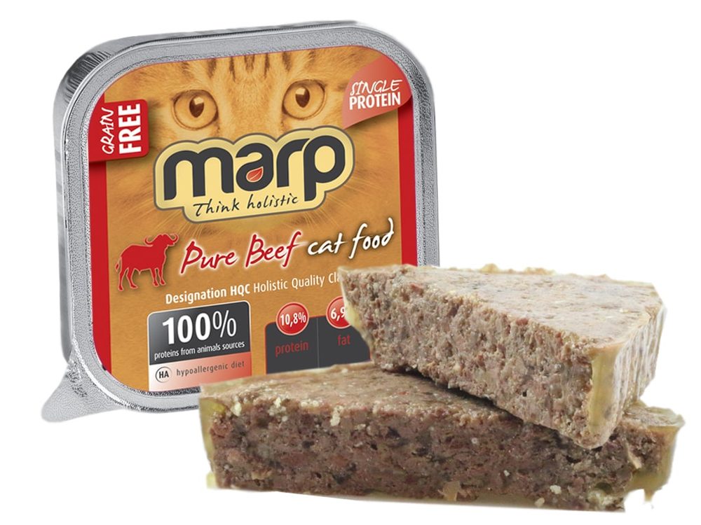 Marp Holistic Marp Beef vanička pro kočky s hovězím 100g exp 09/2023 10ks + 20ks ZDARMA