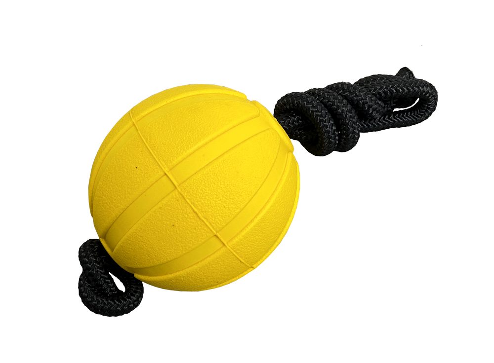 BAFPET Míček FOAM se šňůrkou žlutý - Žlutá
