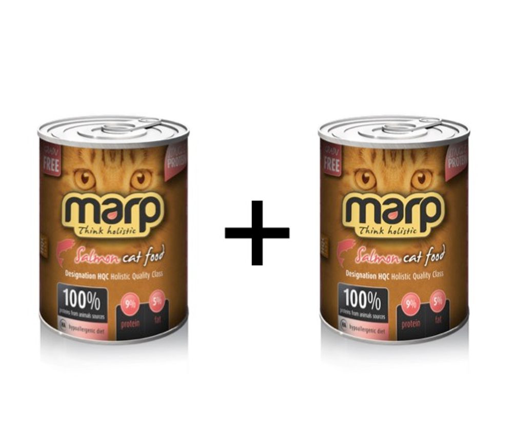 Marp Holistic Marp Salmon konzerva pro kočky s lososem 370g exp 05/2024 1+1 ZDARMA