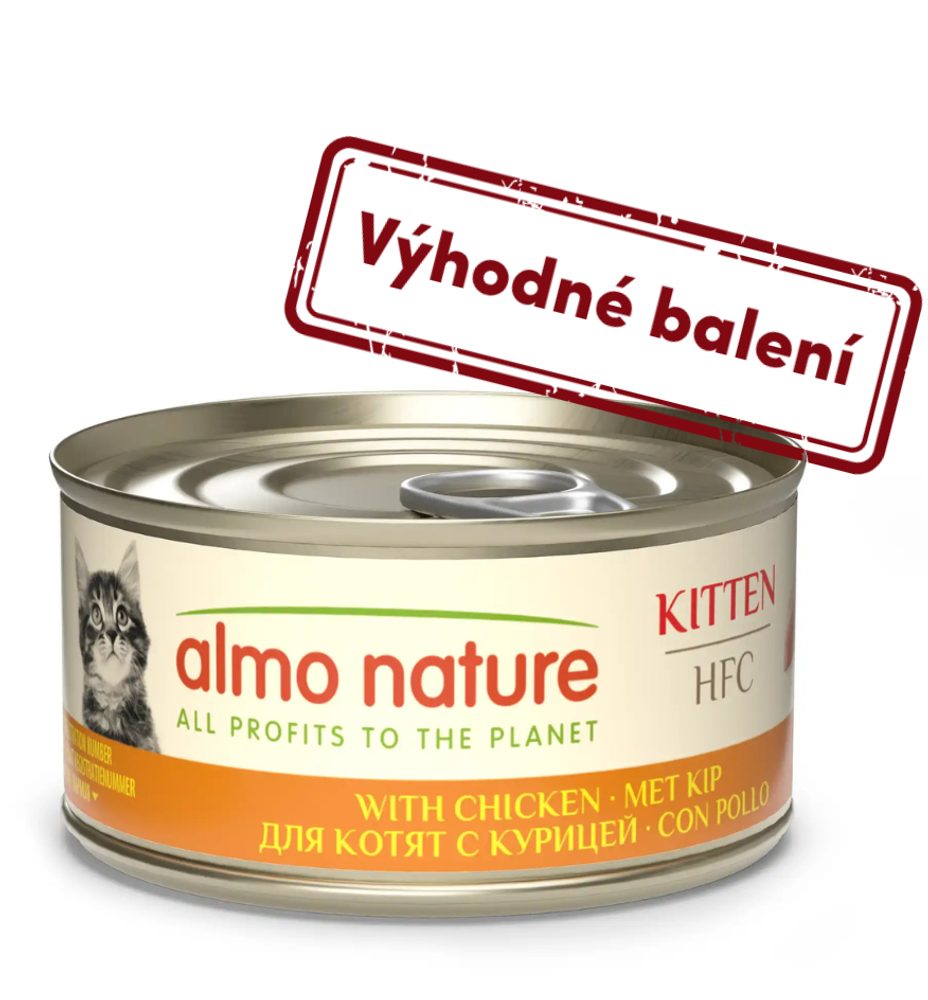 Almo Nature HFC Kuřecí pro koťata 70g výhodné balení 24ks