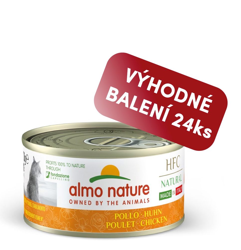 Almo Nature HFC Natural Made In Italy - Kuřecí 70g výhodné balení 24ks