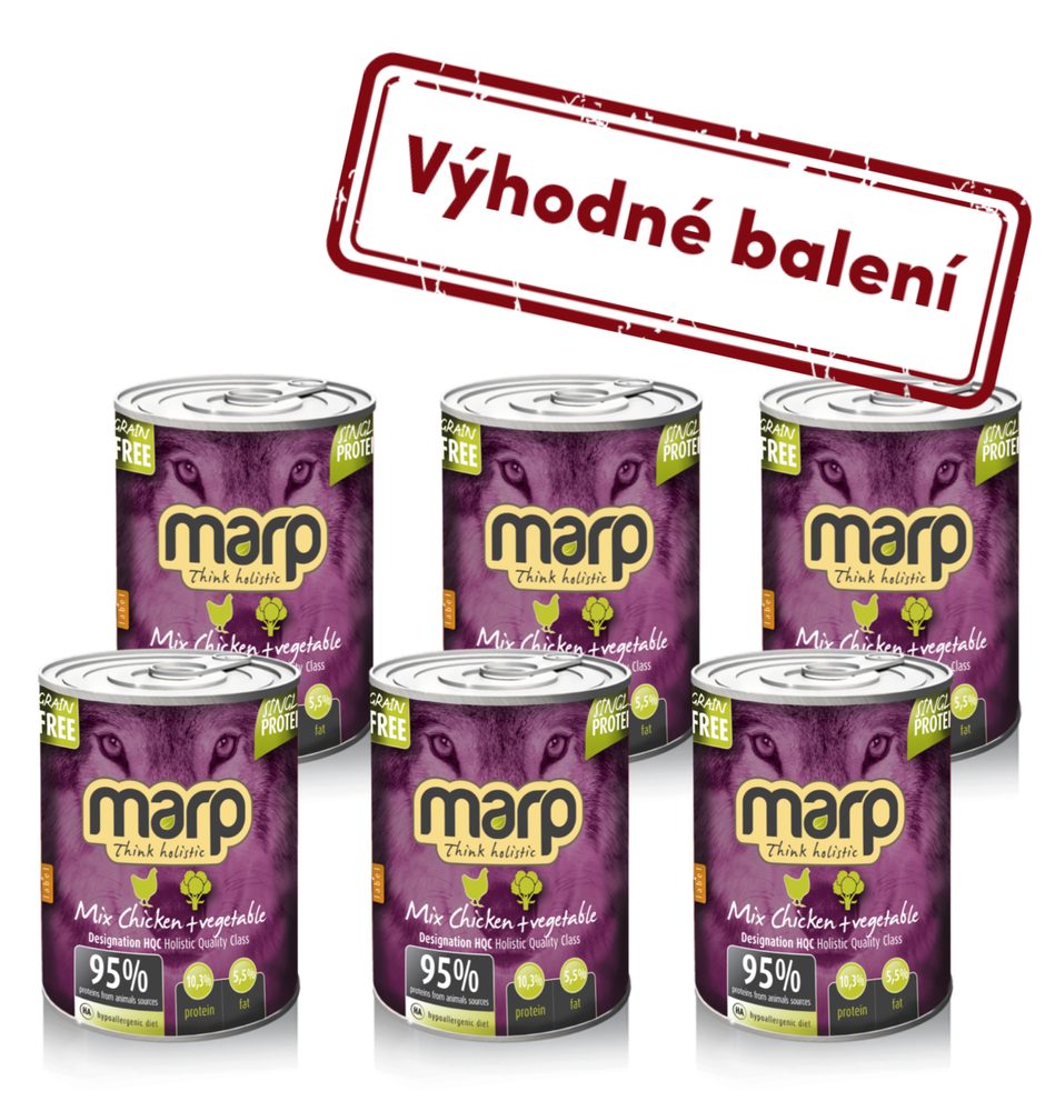 Marp Holistic Marp Mix konzerva pro psy kuře+zelenina 6x400g