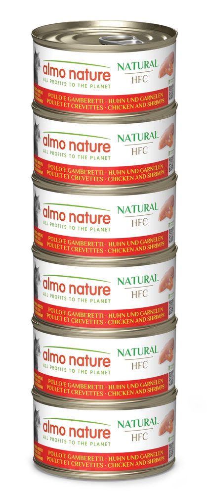 Almo Nature HFC Megapack - Kuře a krevety 6x70g